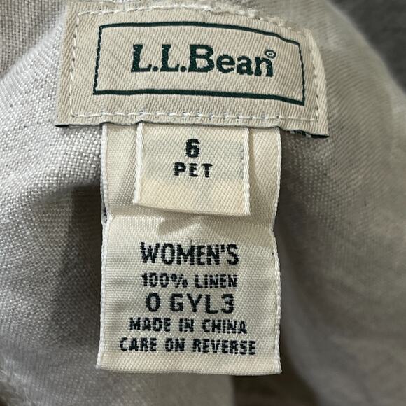 LL Bean Skirt Womens Size 6 PET 6P Linen Beige Casual - Picture 3 of 10